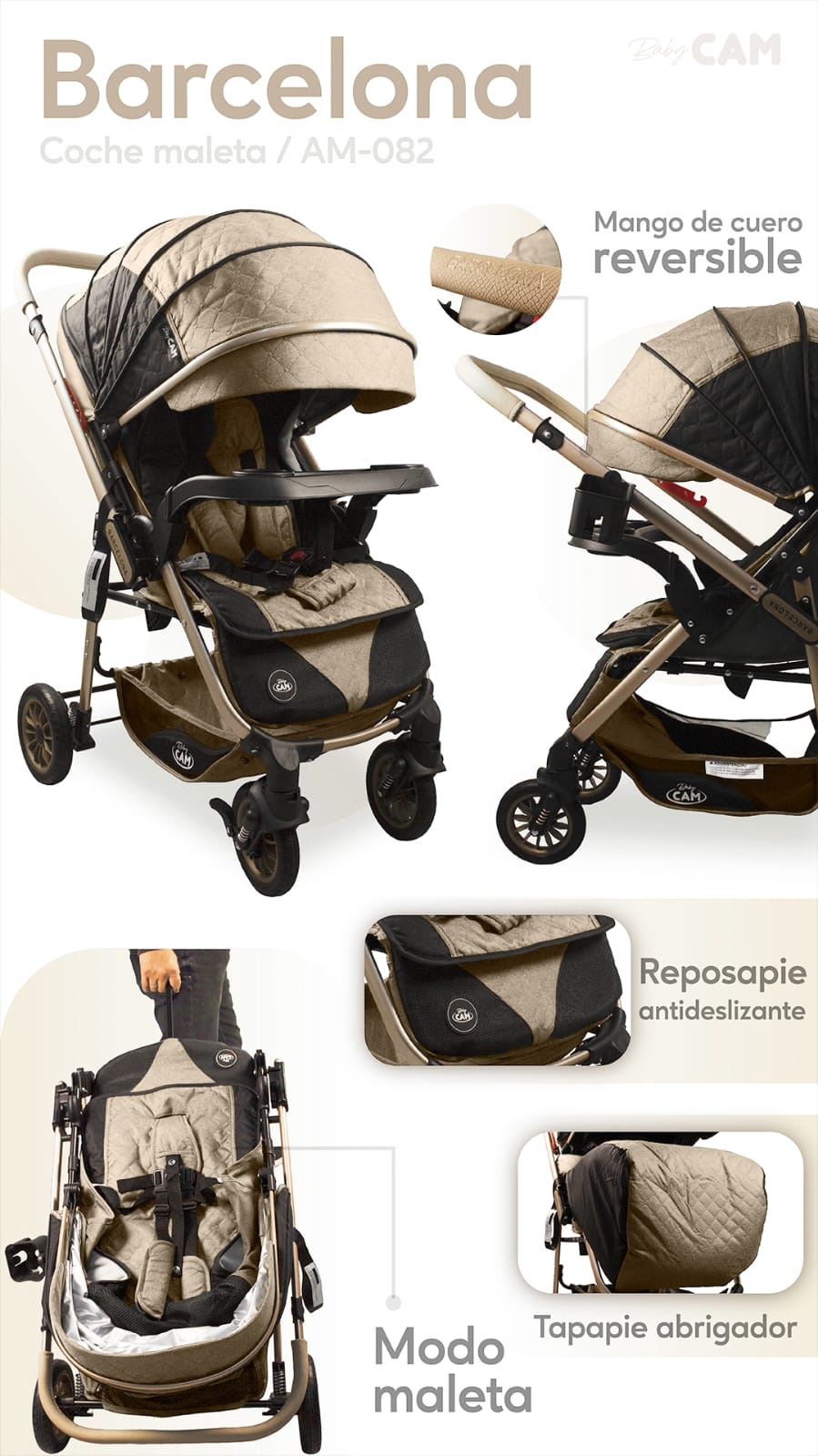 COCHE BARCELONA MALETA BABY CAM