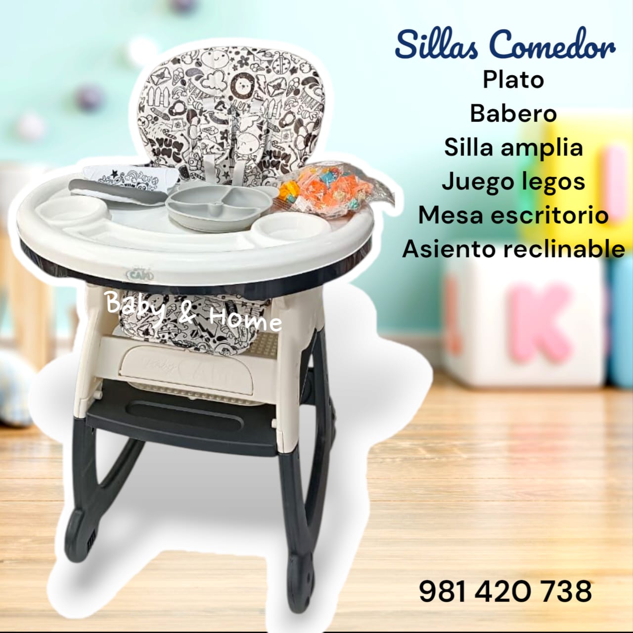 SILLA CONVERTIBLE COMEDOR 3 EN 1 PANDA 