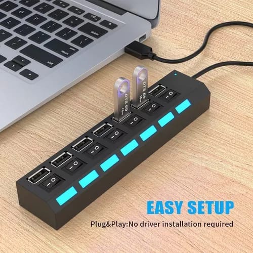 Cargador de Escritorio 7 Puertos USB