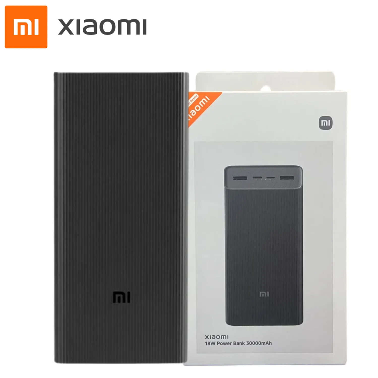 Power Bank Xiaomi 30000 Mah Tipo C 18w 3 En 1 Carga Rápida