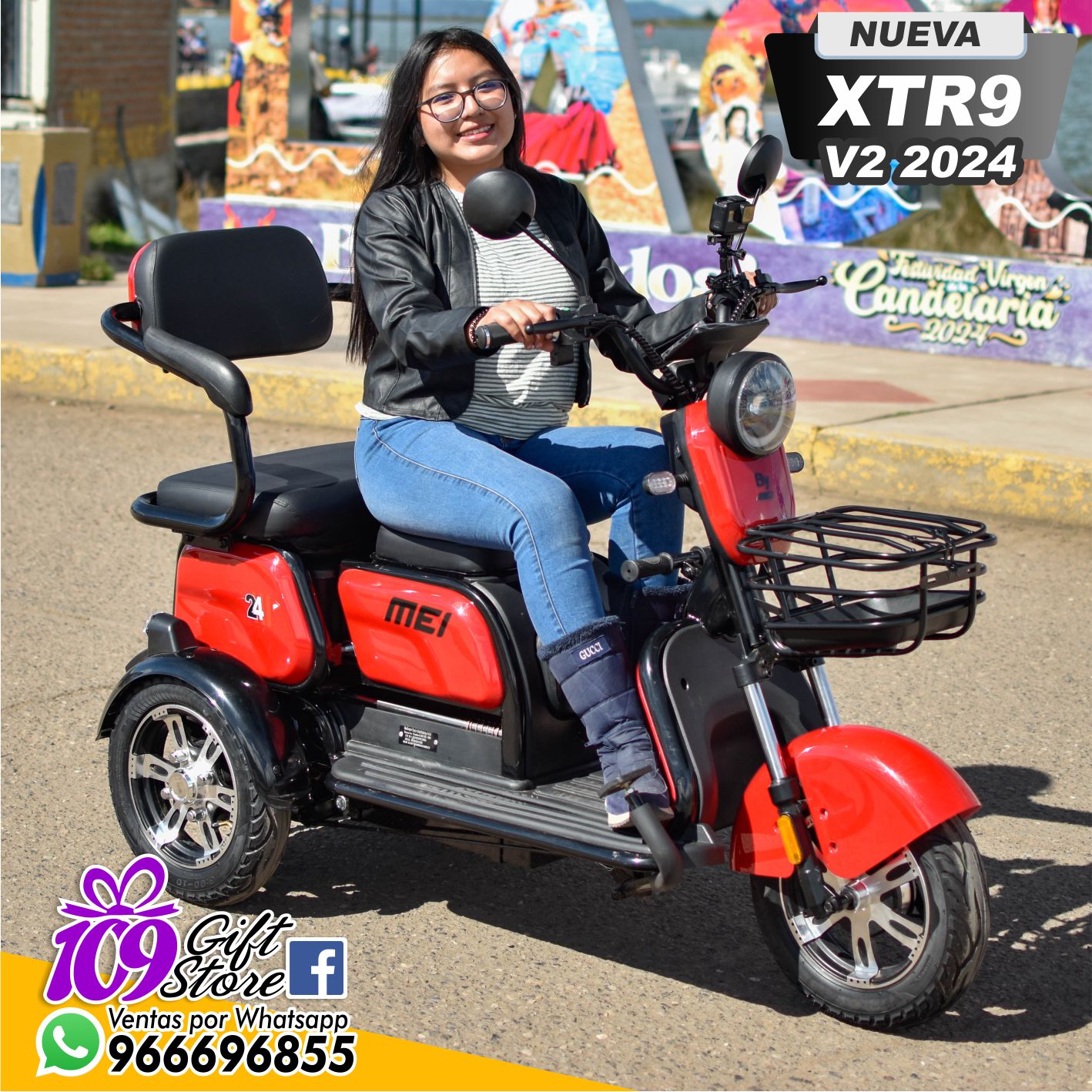 TRIMOTO ELECTRICA XTR9 2024 MOTOR 800W