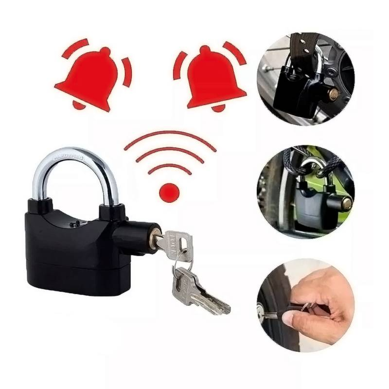 Candado con alarma integrada