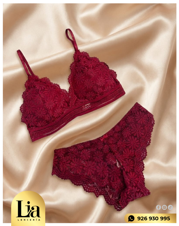 Conjunto Lisa - Bralette Encaje + Cachetero