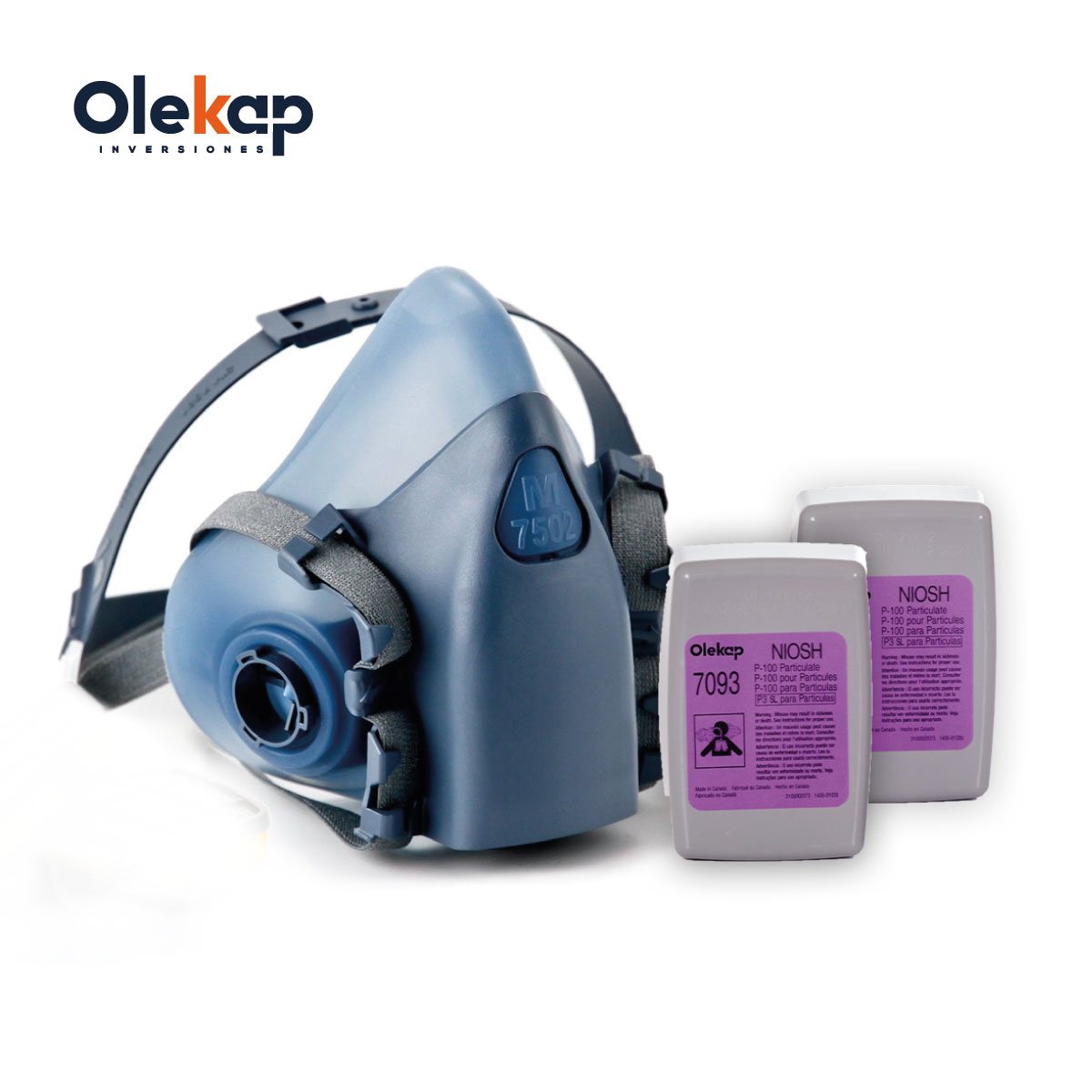 Respirador Siliconado + Par de filtros contra humos