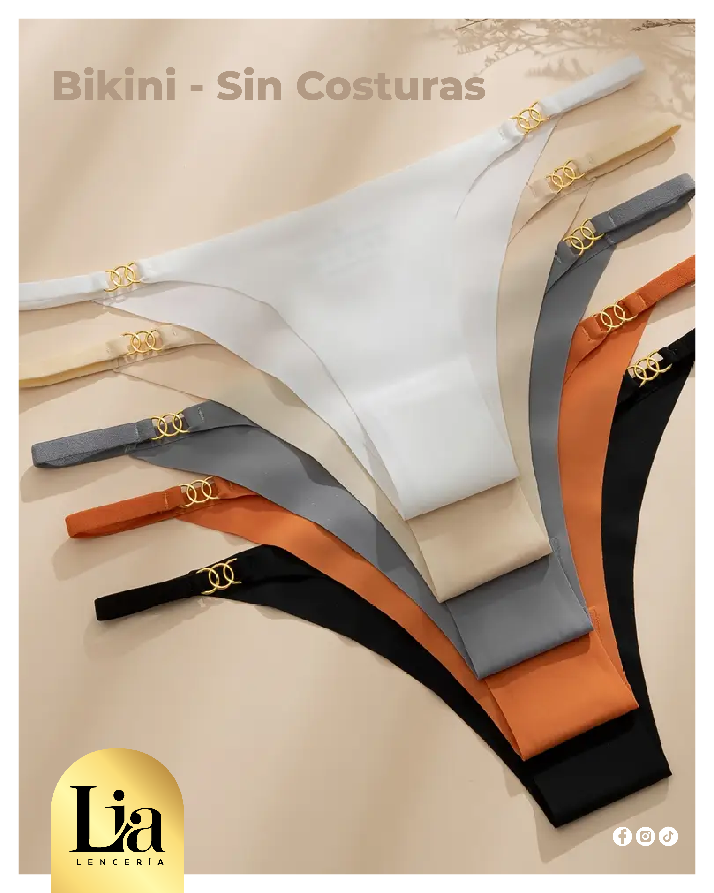 SET x3 - Calzones Bikini sin costura - RANDOM