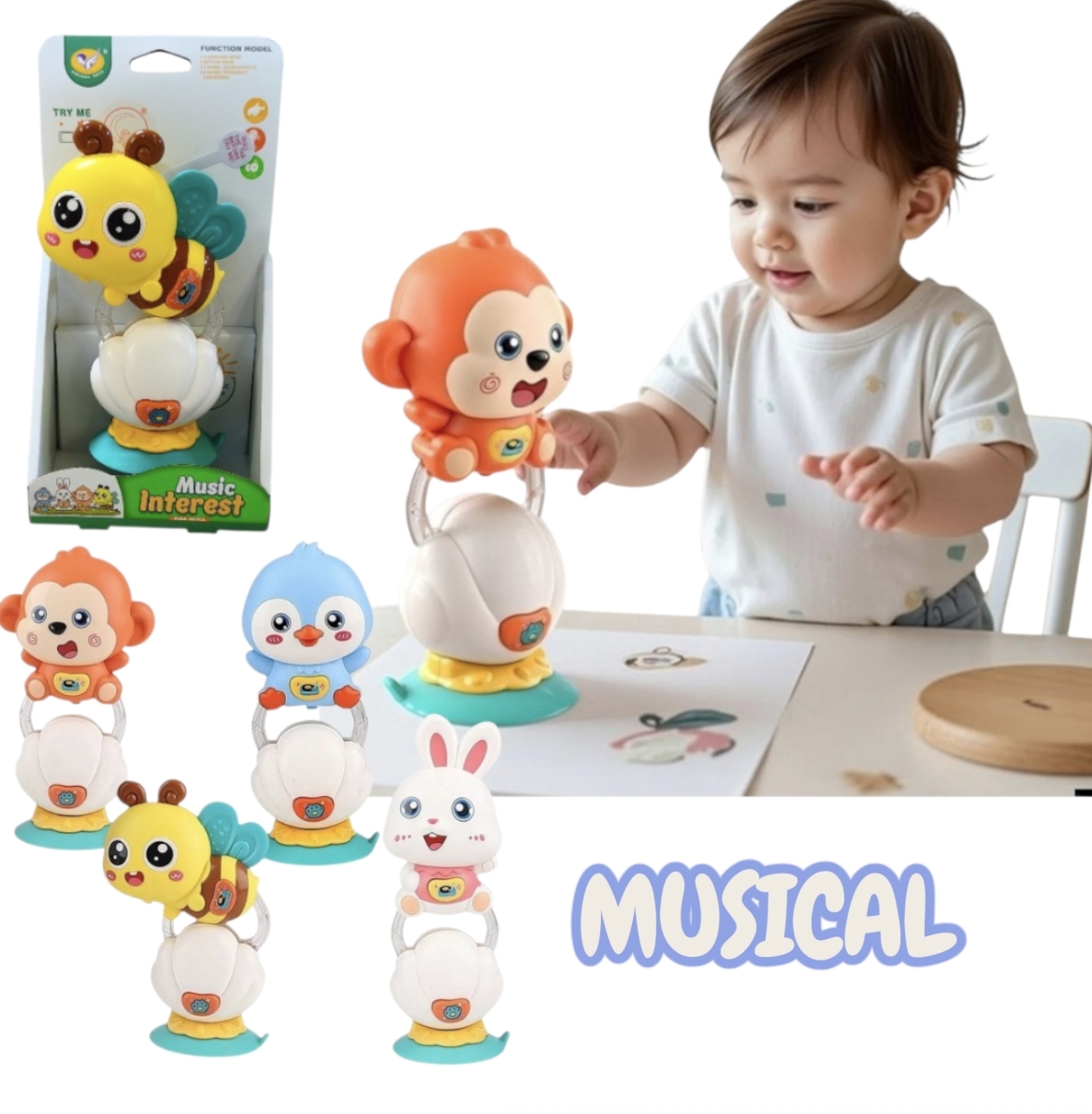 JUGUETE DE MESA ANIMALES musical