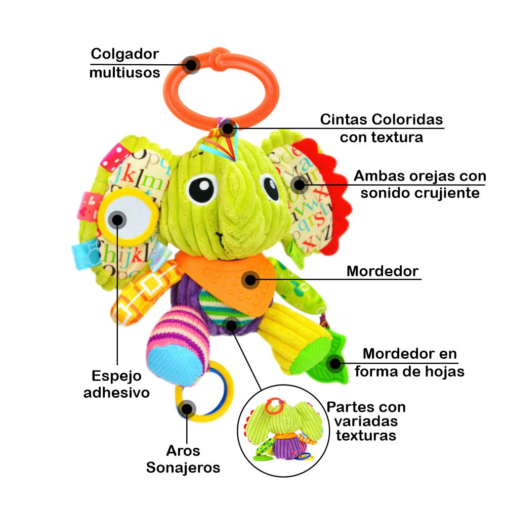 COLGANTE ELEFANTE TEXTURA SOZZY VERDE