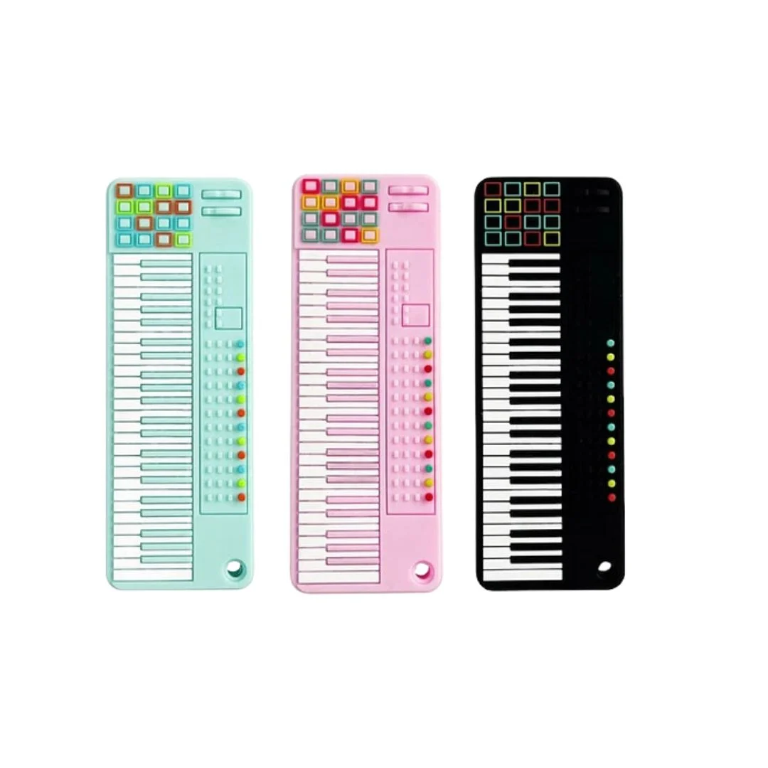 MORDEDOR DE SILICONA EN FORMA DE PIANO PARA BEBE 