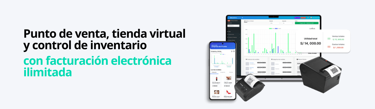 Punto de venta, tienda virual y contrl de inventario. Todo en un mismo lugar